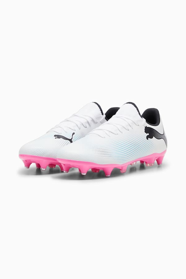 FUTURE 7 PLAY MxSG Football Boots, PUMA White-PUMA Black-Poison Pink, extralarge-GBR