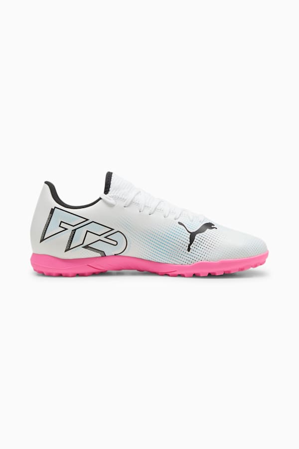 FUTURE 7 PLAY TT Football Boots, PUMA White-PUMA Black-Poison Pink, extralarge