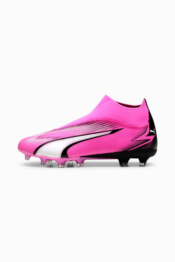 ULTRA MATCH FG/AG Laceless Football Boots, Poison Pink-PUMA White-PUMA Black, extralarge