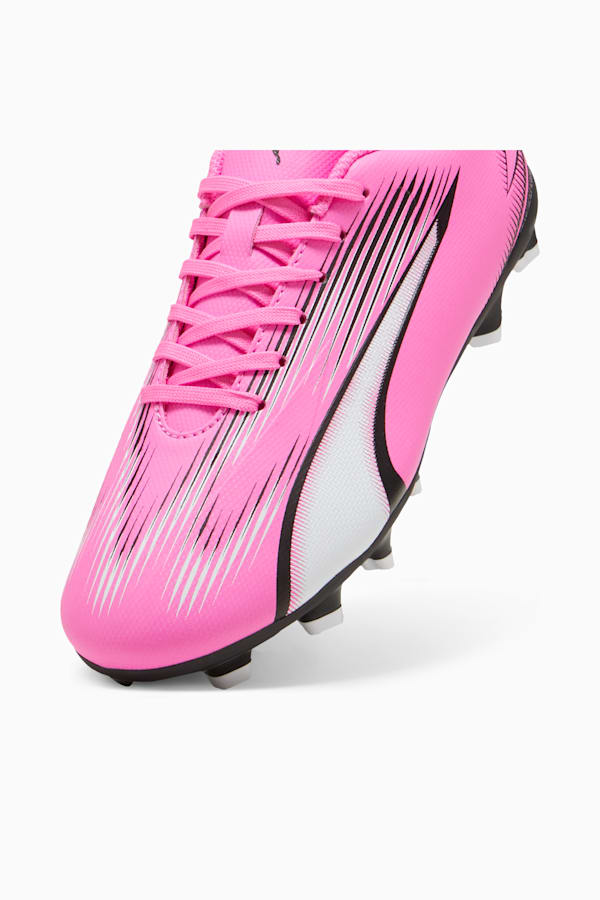 ULTRA PLAY FG/AG Youth Football Boots, Poison Pink-PUMA White-PUMA Black, extralarge