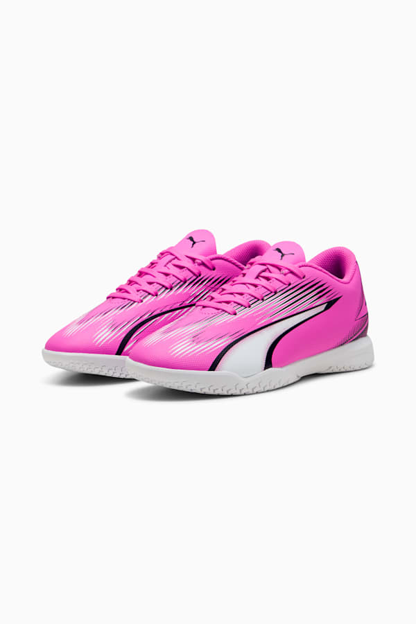 ULTRA PLAY IT Youth Football Boots, Poison Pink-PUMA White-PUMA Black, extralarge