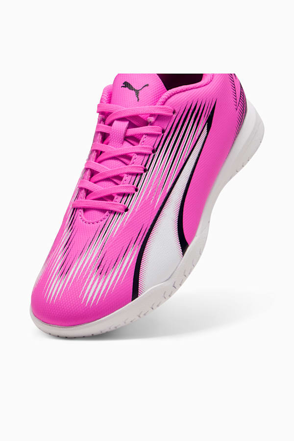 ULTRA PLAY IT Youth Football Boots, Poison Pink-PUMA White-PUMA Black, extralarge