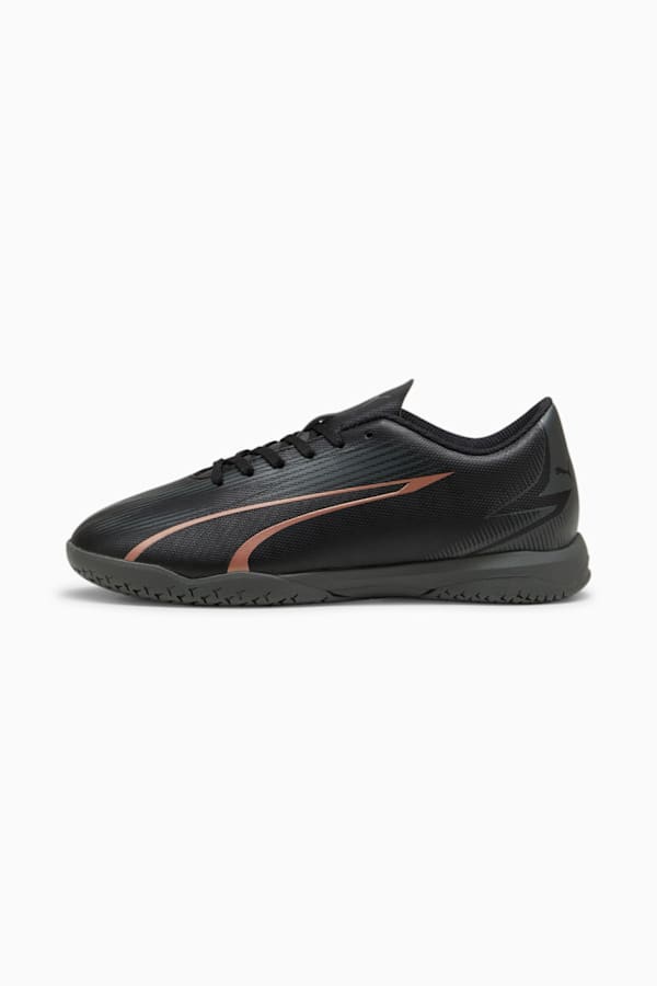 ULTRA PLAY IT Youth Football Boots, PUMA Black-Copper Rose, extralarge