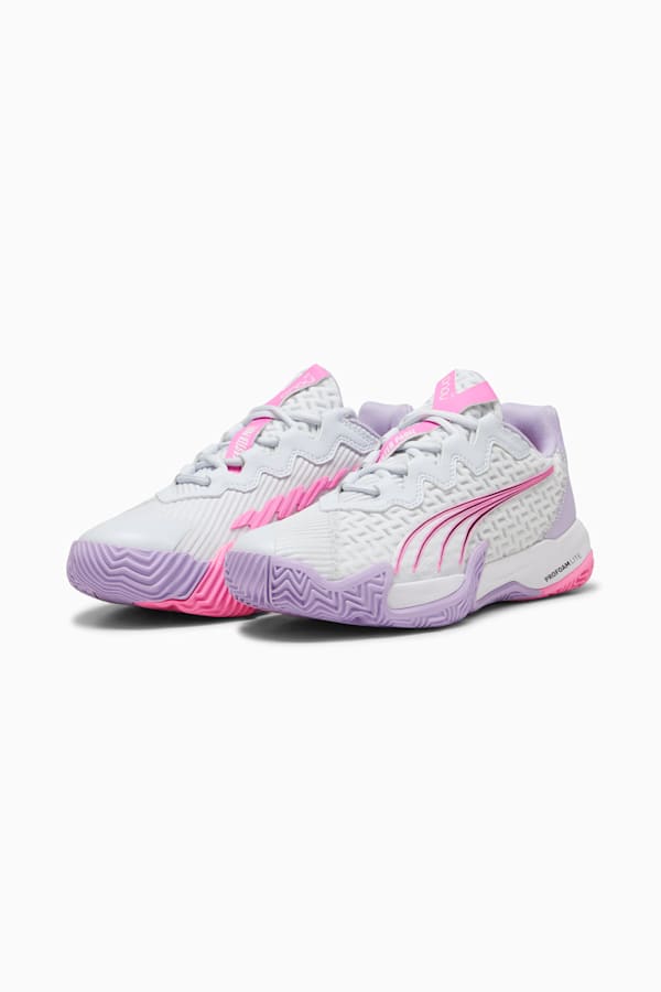 NOVA Elite Women's Padel Shoes, Silver Mist-PUMA White-Vivid Violet, extralarge