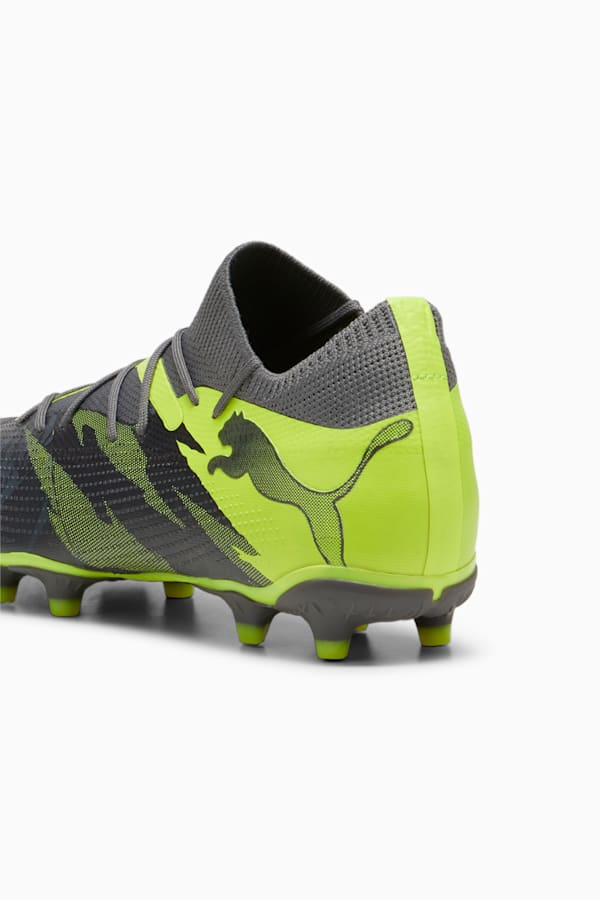 FUTURE 7 MATCH RUSH FG/AG Football Boots, Strong Gray-Cool Dark Gray-Electric Lime, extralarge