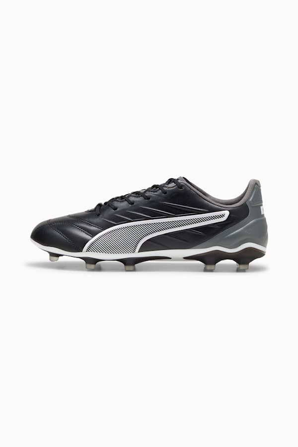 KING PRO FG/AG Football Boots, PUMA Black-PUMA White-Cool Dark Gray, extralarge-GBR