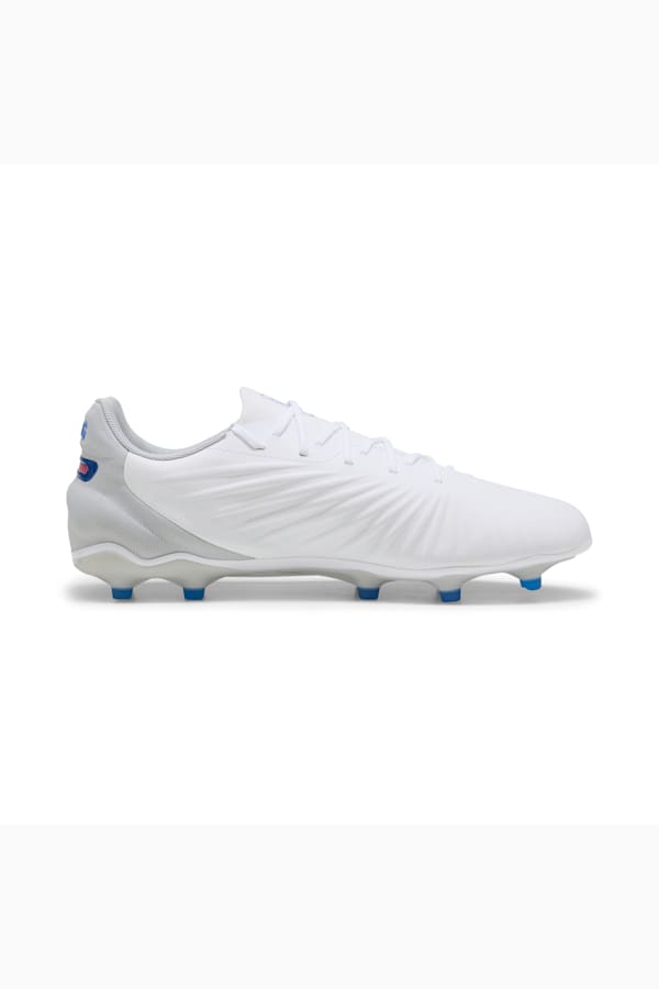 KING MATCH FG/AG Football Boots, PUMA White-Bluemazing-Flat Light Gray, extralarge