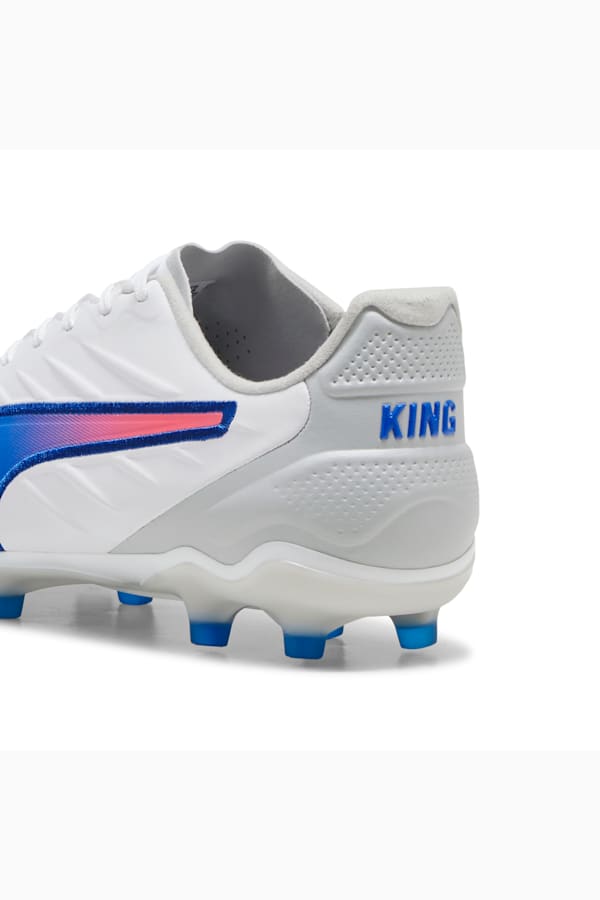 KING PRO FG/AG Football Boots Women, PUMA White-Bluemazing-Flat Light Gray, extralarge