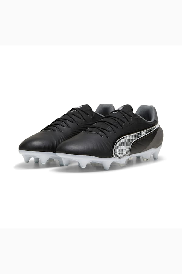 KING MATCH MxSG Football Boots, PUMA Black-PUMA White-Cool Dark Gray, extralarge-GBR