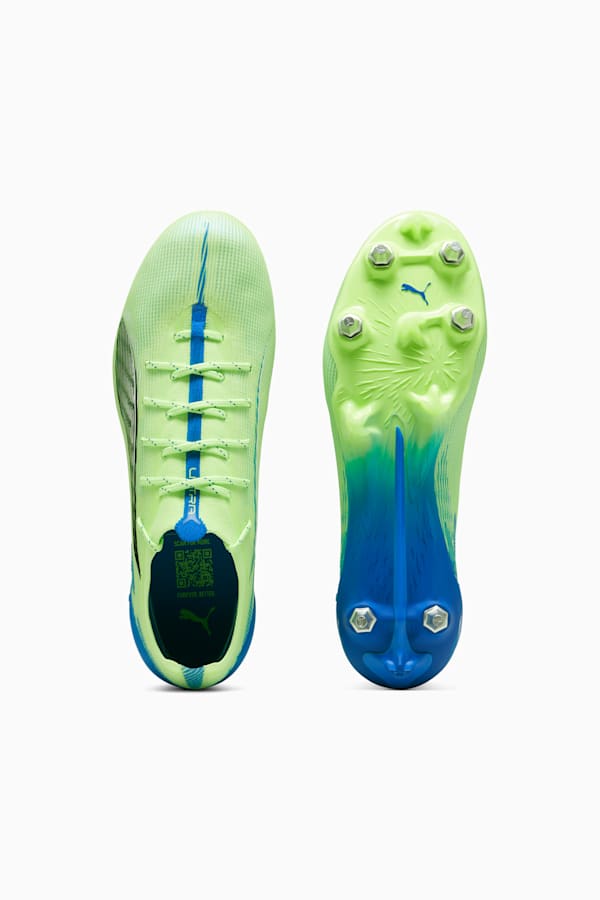 ULTRA 5 ULTIMATE MxSG Football Boots Unisex, Fizzy Apple-PUMA White-Bluemazing, extralarge-GBR