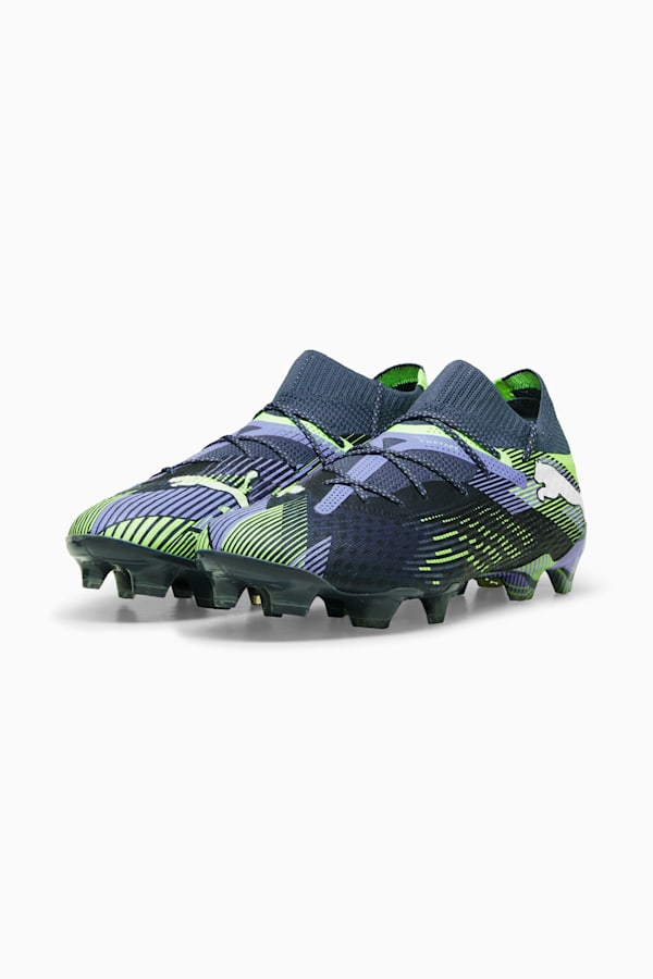 FUTURE 7 ULTIMATE FG/AG Football Boots Unisex, Gray Skies-PUMA White-Fizzy Apple, extralarge