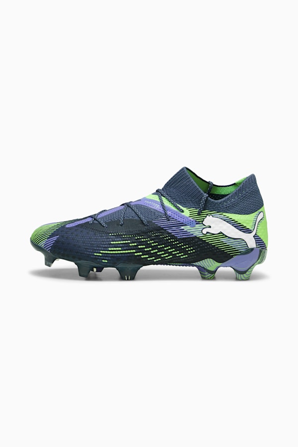 FUTURE 7 ULTIMATE FG/AG Football Boots Unisex, Gray Skies-PUMA White-Fizzy Apple, extralarge