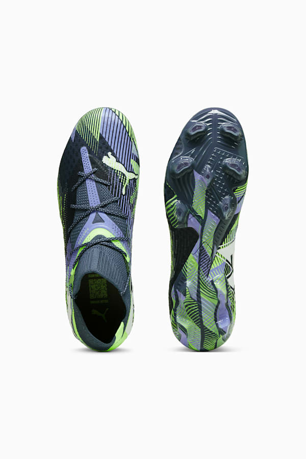 FUTURE 7 ULTIMATE FG/AG Football Boots Unisex, Gray Skies-PUMA White-Fizzy Apple, extralarge