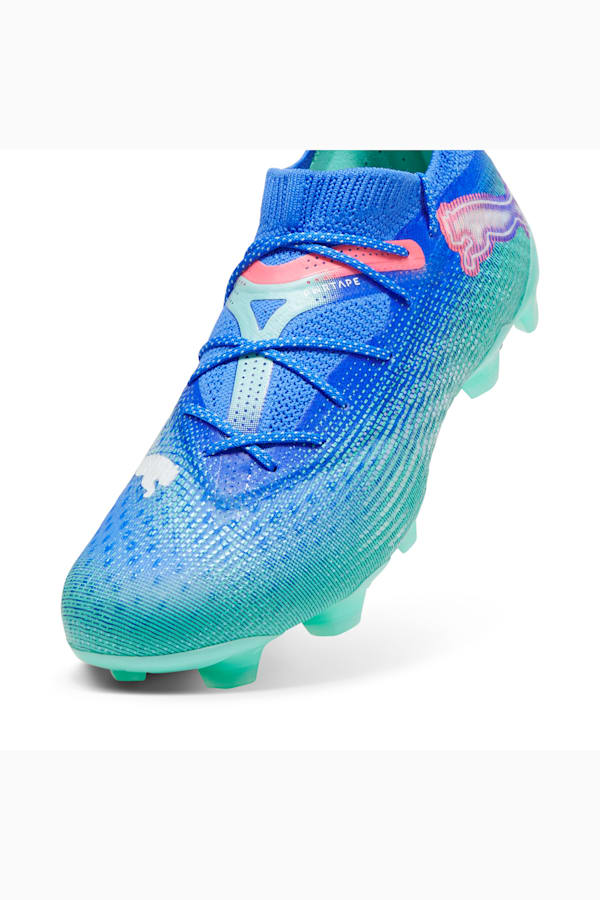 FUTURE 7 ULTIMATE Low FG/AG Football Boots, Bluemazing-PUMA White-Electric Peppermint, extralarge