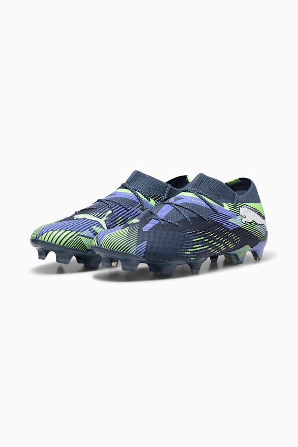 FUTURE 7 ULTIMATE Low FG/AG Football Boots, Gray Skies-PUMA White-Fizzy Apple, extralarge