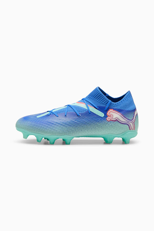 FUTURE 7 PRO FG/AG Football Boots, Bluemazing-PUMA White-Electric Peppermint, extralarge