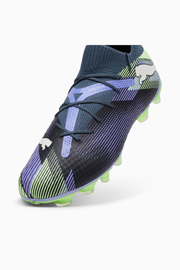FUTURE 7 PRO FG/AG Football Boots Unisex, Gray Skies-PUMA White-Fizzy Apple, extralarge