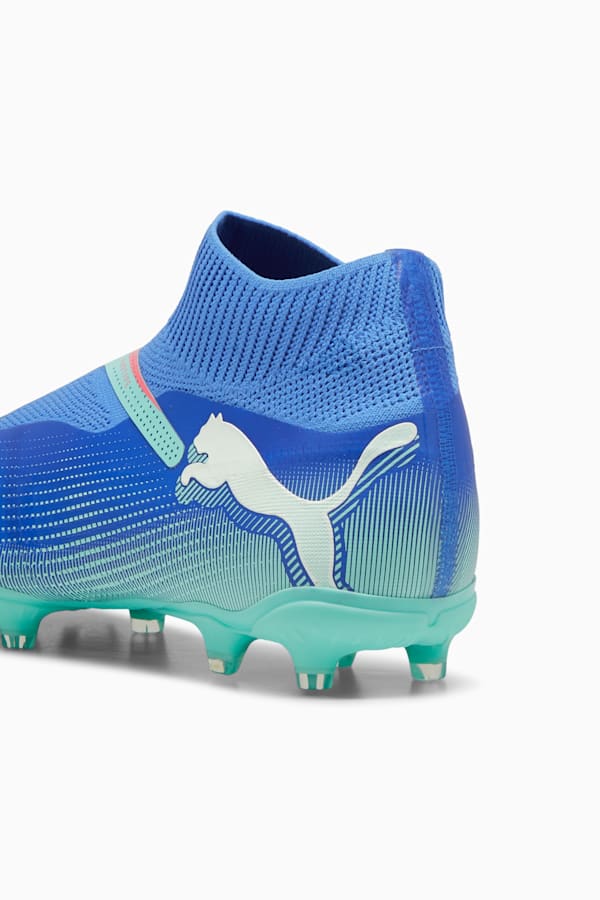 FUTURE 7 MATCH+ FG/AG Laceless Football Boots, Bluemazing-PUMA White-Electric Peppermint, extralarge