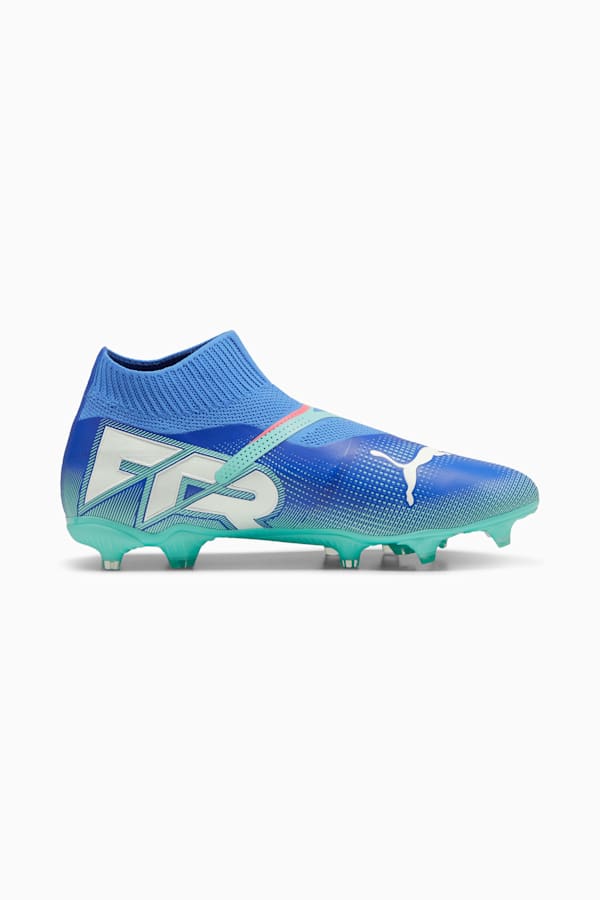 FUTURE 7 MATCH+ FG/AG Laceless Football Boots, Bluemazing-PUMA White-Electric Peppermint, extralarge