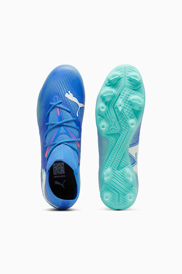 FUTURE 7 MATCH FG/AG Football Boots, Bluemazing-PUMA White-Electric Peppermint, extralarge