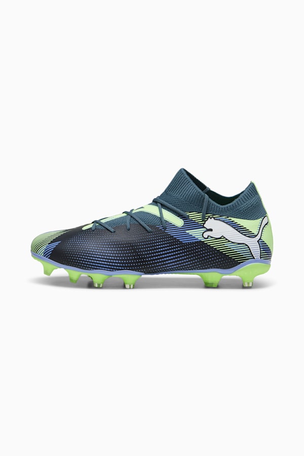 FUTURE 7 MATCH FG/AG Football Boots, Gray Skies-PUMA White-Fizzy Apple, extralarge