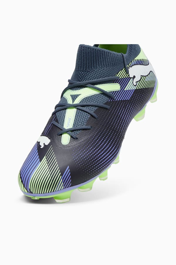 FUTURE 7 MATCH FG/AG Football Boots, Gray Skies-PUMA White-Fizzy Apple, extralarge