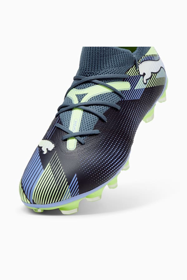 FUTURE 7 MATCH FG/AG Football Boots Women, Gray Skies-PUMA White-Fizzy Apple, extralarge