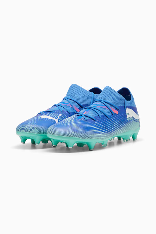 FUTURE 7 MATCH MxSG Football Boots, Bluemazing-PUMA White-Electric Peppermint, extralarge