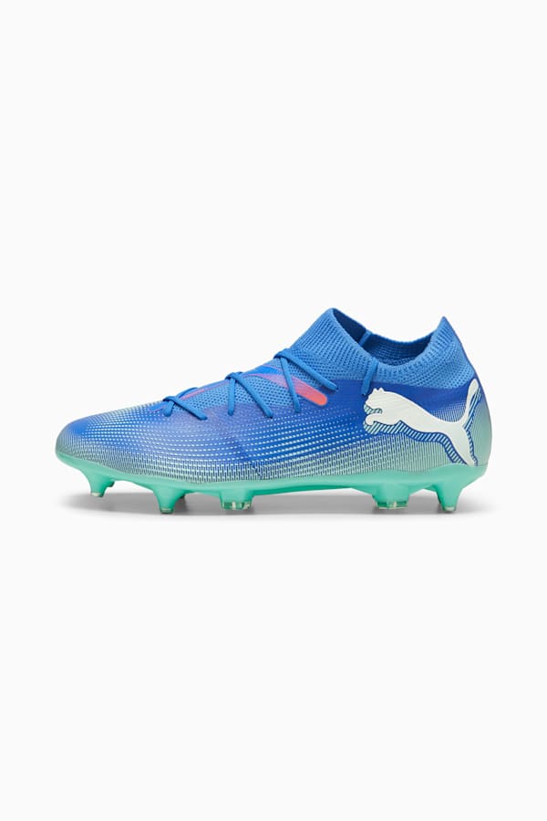 FUTURE 7 MATCH MxSG Football Boots, Bluemazing-PUMA White-Electric Peppermint, extralarge