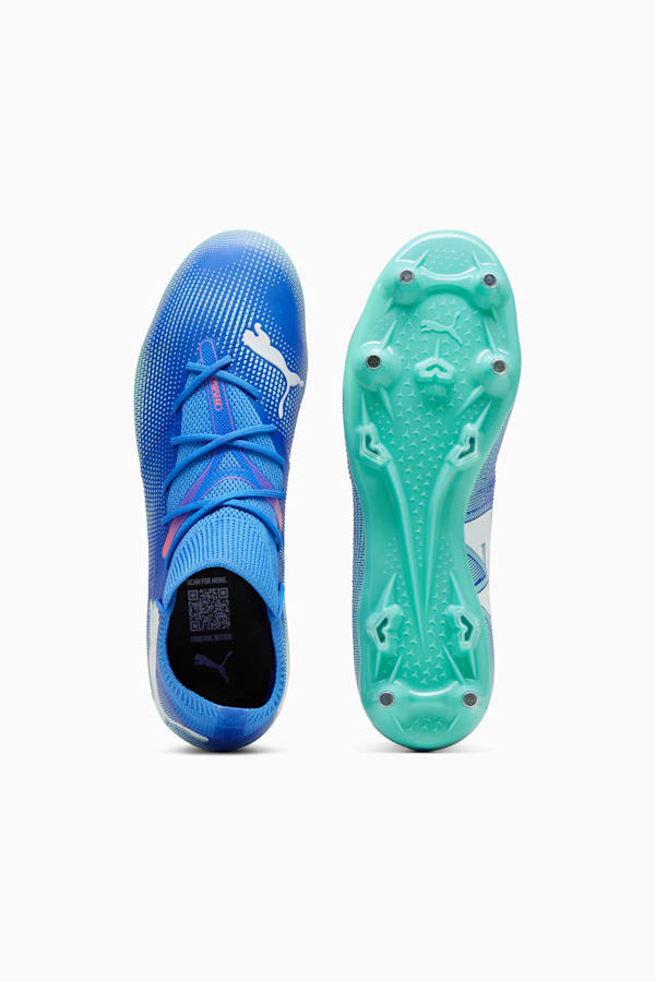 FUTURE 7 MATCH MxSG Football Boots, Bluemazing-PUMA White-Electric Peppermint, extralarge
