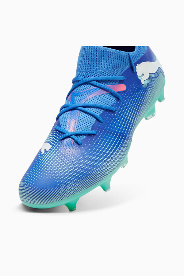 FUTURE 7 MATCH MxSG Football Boots, Bluemazing-PUMA White-Electric Peppermint, extralarge