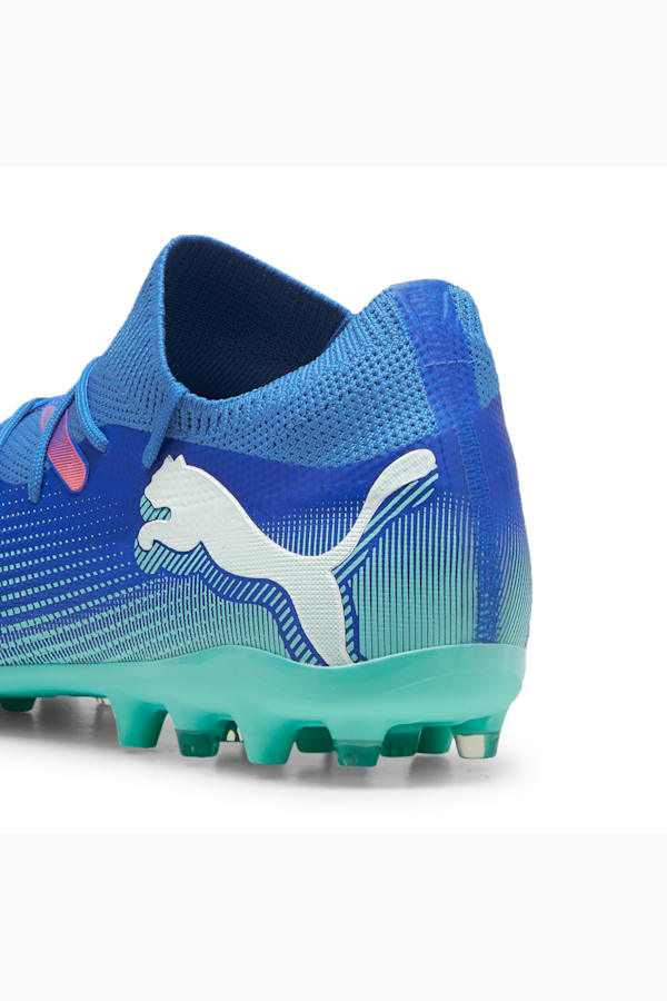 FUTURE 7 MATCH MG Football Boots, Bluemazing-PUMA White-Electric Peppermint, extralarge