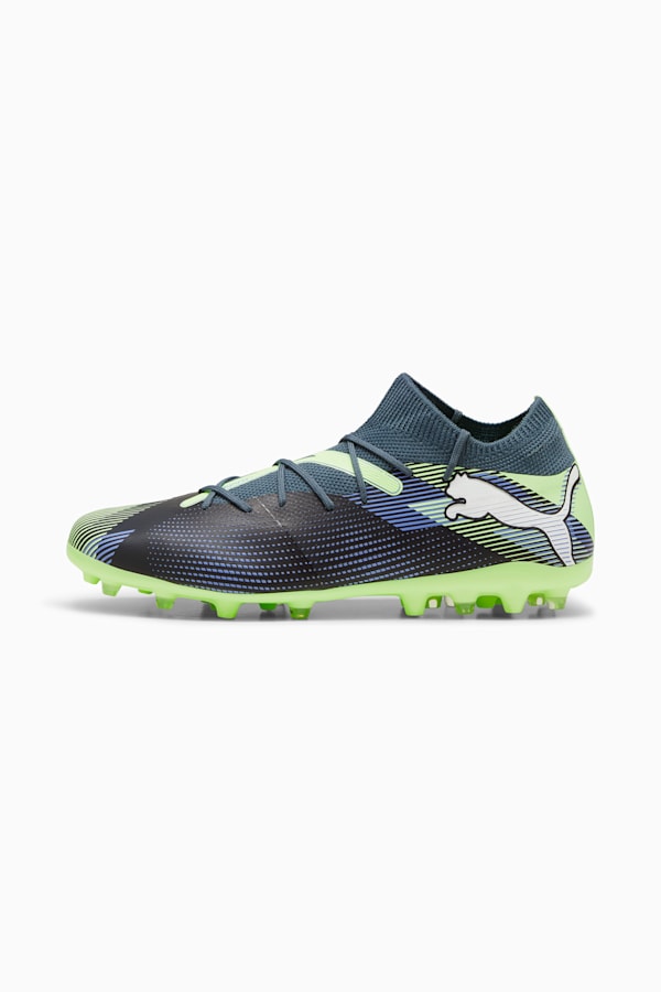 FUTURE 7 MATCH MG Football Boots, Gray Skies-PUMA White-Fizzy Apple, extralarge