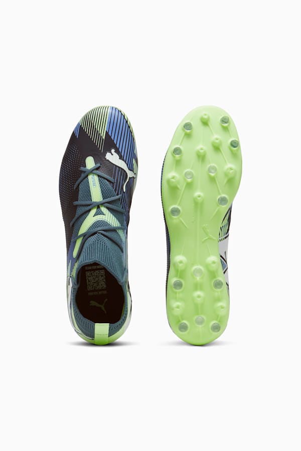 FUTURE 7 MATCH MG Football Boots Unisex, Gray Skies-PUMA White-Fizzy Apple, extralarge