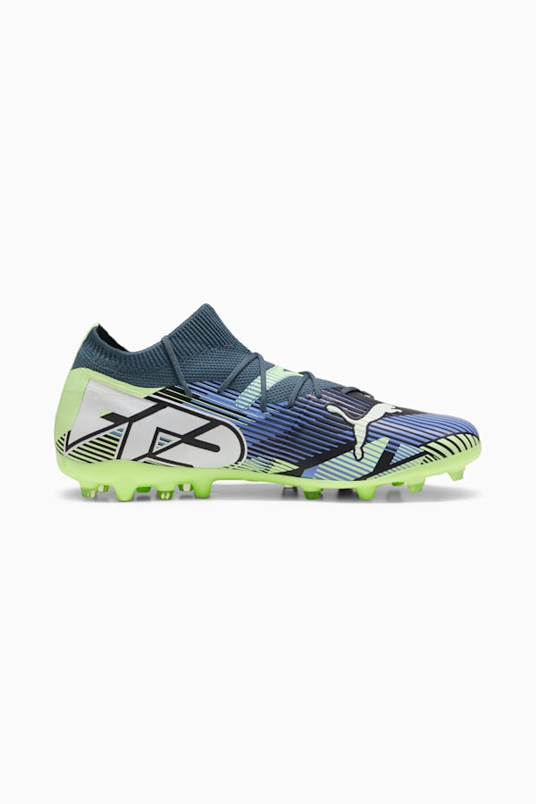 FUTURE 7 MATCH MG Football Boots, Gray Skies-PUMA White-Fizzy Apple, extralarge