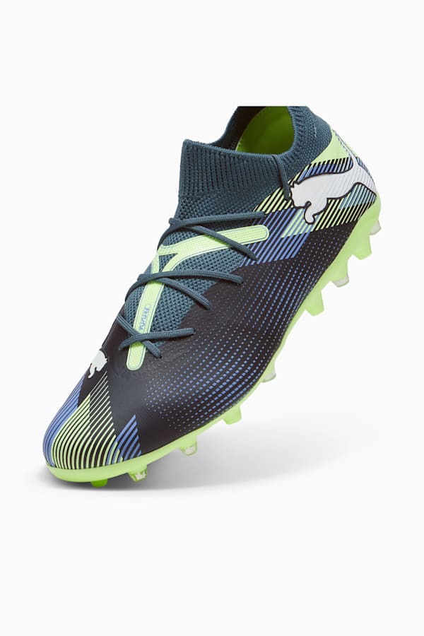 FUTURE 7 MATCH MG Football Boots, Gray Skies-PUMA White-Fizzy Apple, extralarge
