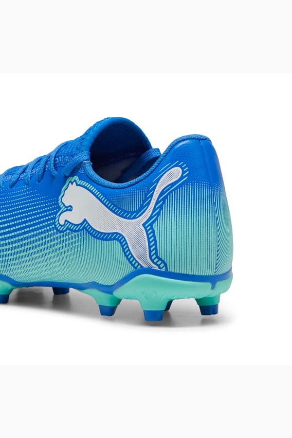 FUTURE 7 PLAY FG/AG Football Boots, Hyperlink Blue-Mint-PUMA White, extralarge