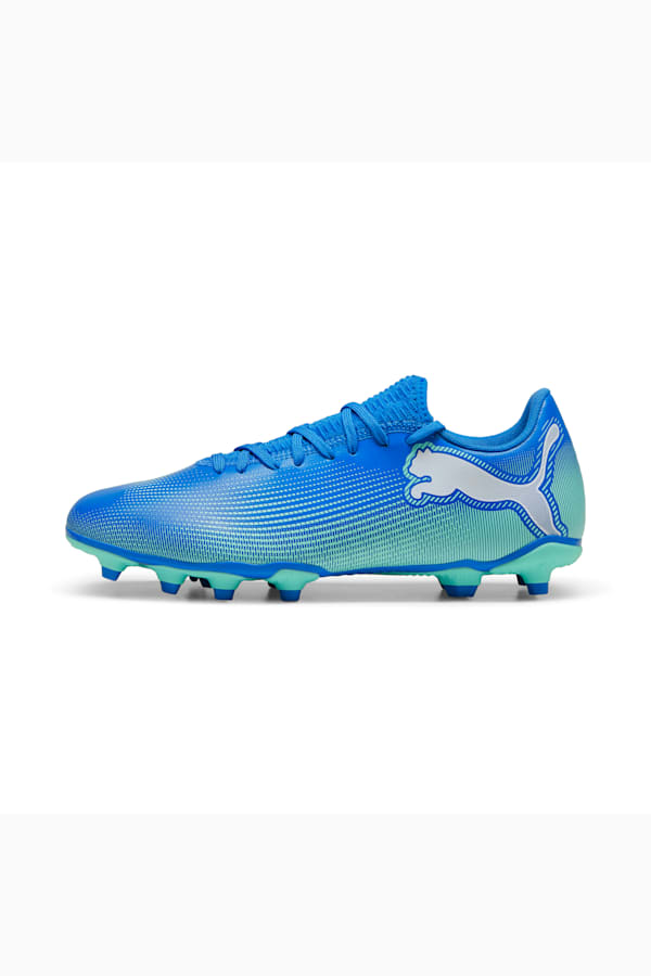 FUTURE 7 PLAY FG/AG Football Boots, Hyperlink Blue-Mint-PUMA White, extralarge