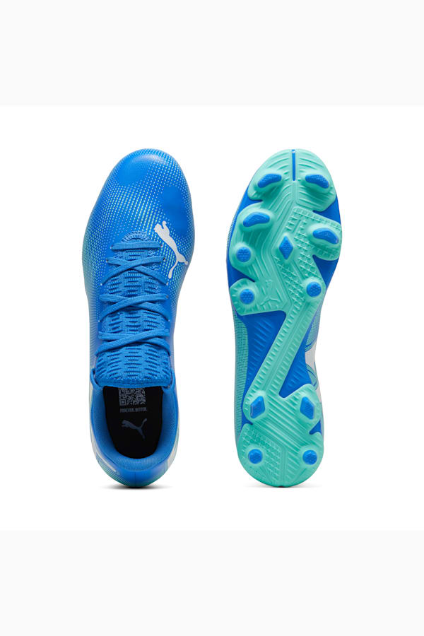 FUTURE 7 PLAY FG/AG Football Boots, Hyperlink Blue-Mint-PUMA White, extralarge