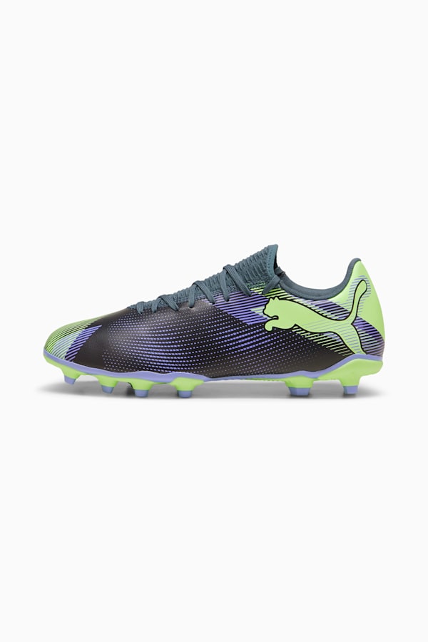 FUTURE 7 PLAY FG/AG Football Boots Unisex, Gray Skies-Elektro Purple-Fizzy Apple-PUMA White, extralarge