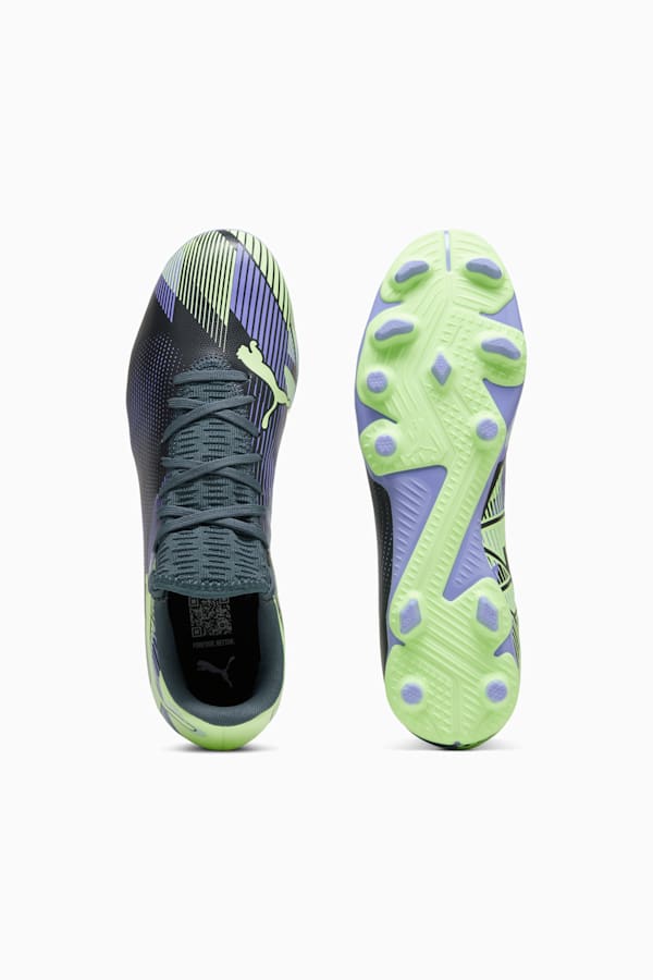 FUTURE 7 PLAY FG/AG Football Boots Unisex, Gray Skies-Elektro Purple-Fizzy Apple-PUMA White, extralarge