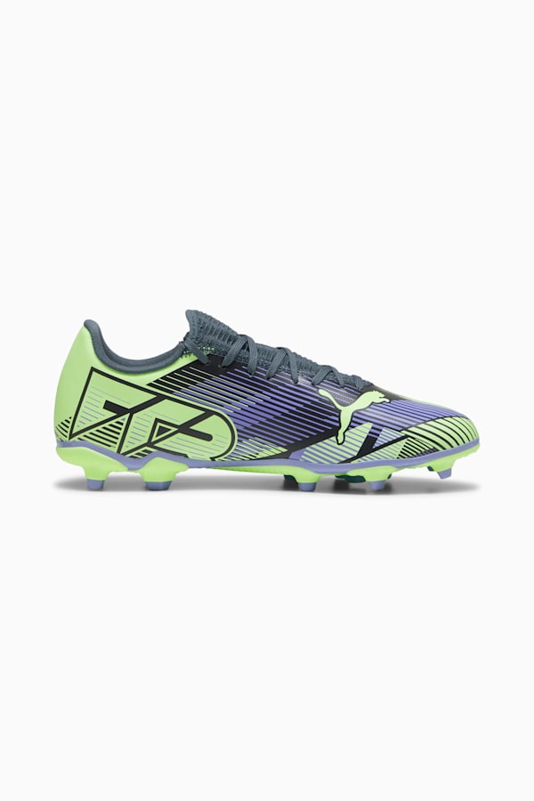 FUTURE 7 PLAY FG/AG Football Boots Unisex, Gray Skies-Elektro Purple-Fizzy Apple-PUMA White, extralarge
