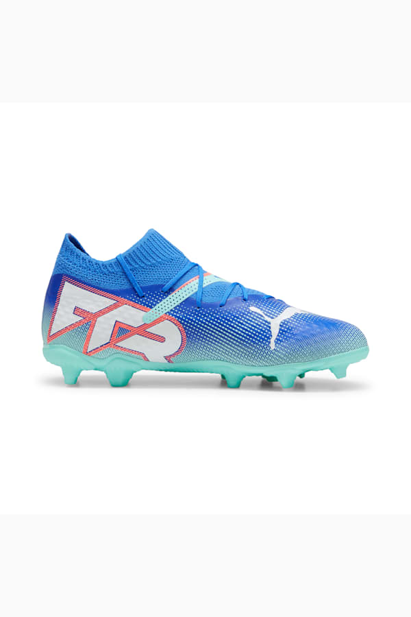 FUTURE 7 PRO FG/AG Football Boots Youth, Bluemazing-PUMA White-Electric Peppermint, extralarge