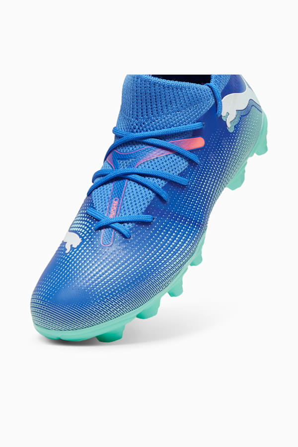 FUTURE 7 MATCH FG/AG Football Boots Youth, Bluemazing-PUMA White-Electric Peppermint, extralarge