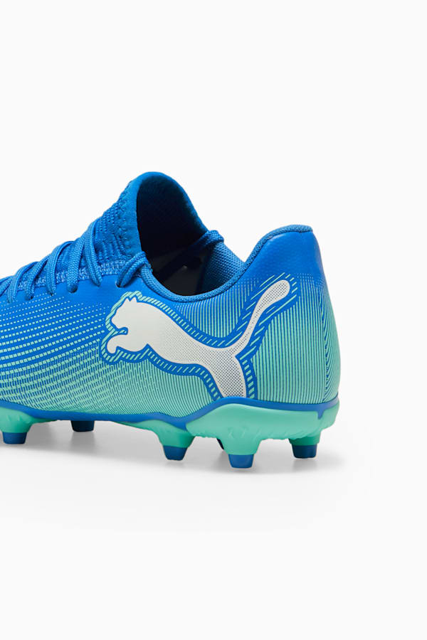 FUTURE 7 PLAY FG/AG Football Boots Youth, Hyperlink Blue-Mint-PUMA White, extralarge
