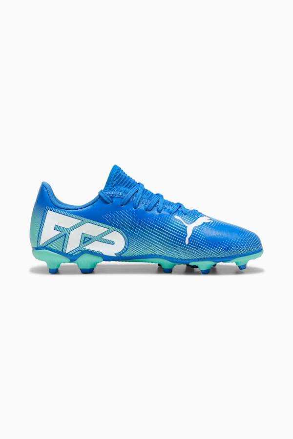 FUTURE 7 PLAY FG/AG Football Boots Youth, Hyperlink Blue-Mint-PUMA White, extralarge