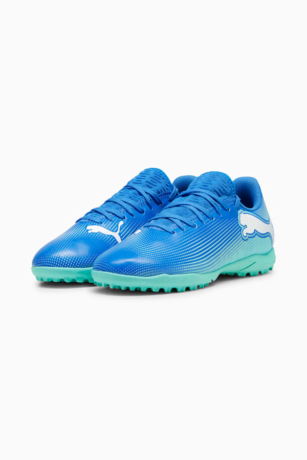 FUTURE 7 PLAY TT Football Boots Youth, Hyperlink Blue-Mint-PUMA White, extralarge-GBR