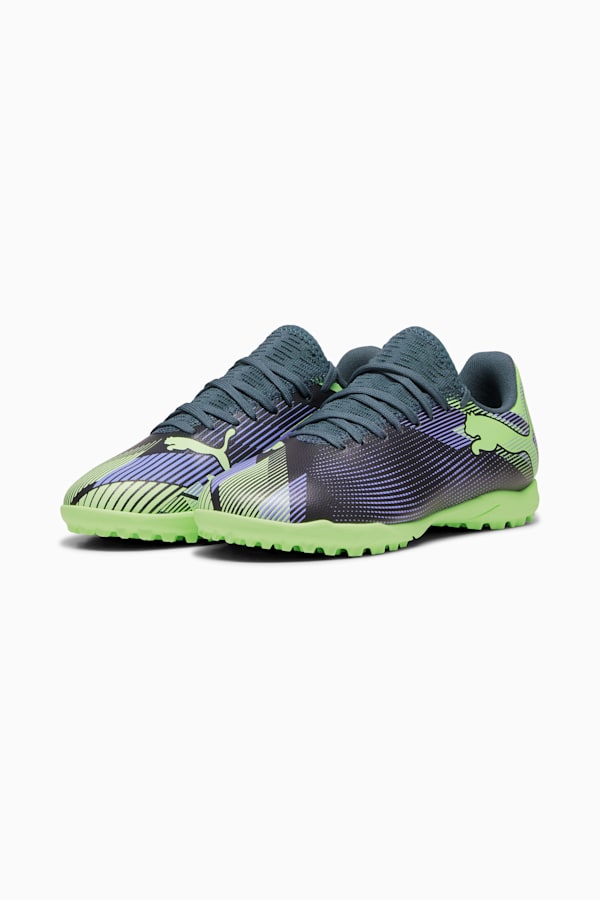 FUTURE 7 PLAY TT Football Boots Youth, Gray Skies-Elektro Purple-Fizzy Apple-PUMA White, extralarge-GBR