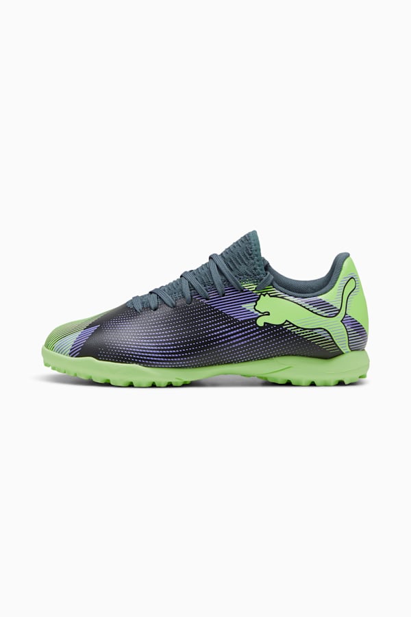 FUTURE 7 PLAY TT Football Boots Youth, Gray Skies-Elektro Purple-Fizzy Apple-PUMA White, extralarge-GBR