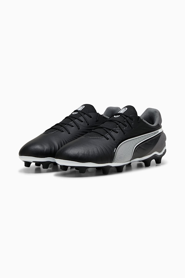 KING MATCH FG/AG Football Boots Youth, PUMA Black-PUMA White-Cool Dark Gray, extralarge